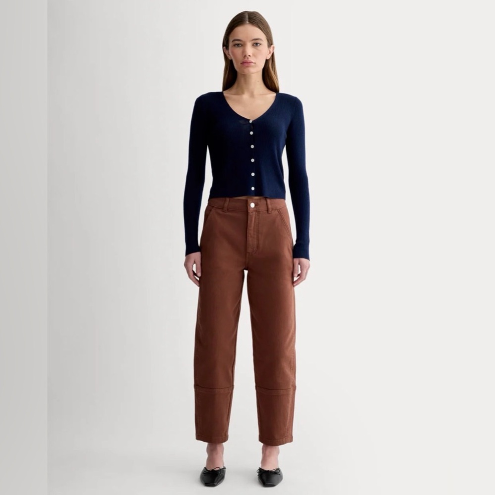 Everlane The Utility Barrel pant in Rosewood